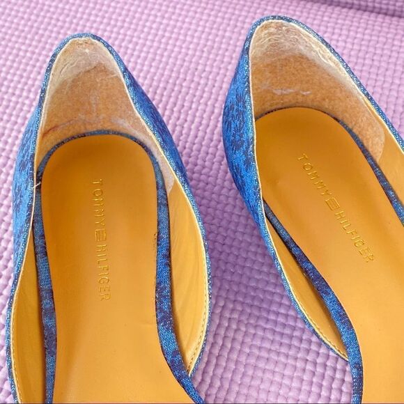 Tommy Hilfiger Naria 3 Floral Denim D’Orsay Ballet Flats Blue 6 - Picture 9 of 11